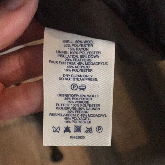 LANDS END 🆕 *NWOT* FAUX FUR DOWN VEST LIGHT GREY HEATHER Size 3X / 24W-26W - Picture 8 of 11